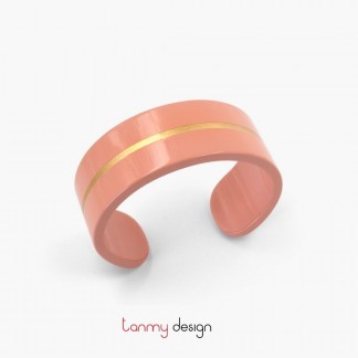 Pink Esma lacquer bracelet D6,5*H2,5cm